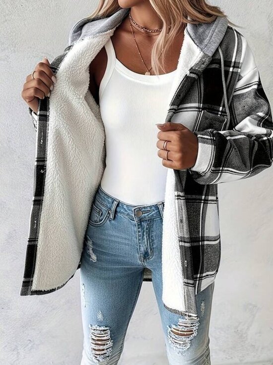 Women plaid jacket - Picture 4 of 4